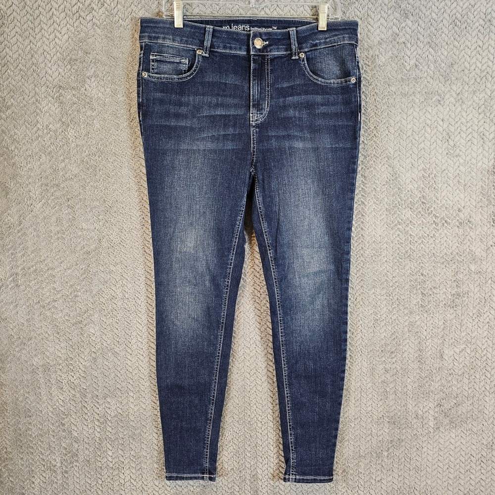 Maurices M Jeans Womens 10 Short Dark Wash Mid Rise Skinny‎ Stretch Denim Blue